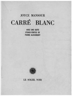 Joyce Mansour, Carré blanc. Tirage, série B. Joyce Mansour, Carré blanc